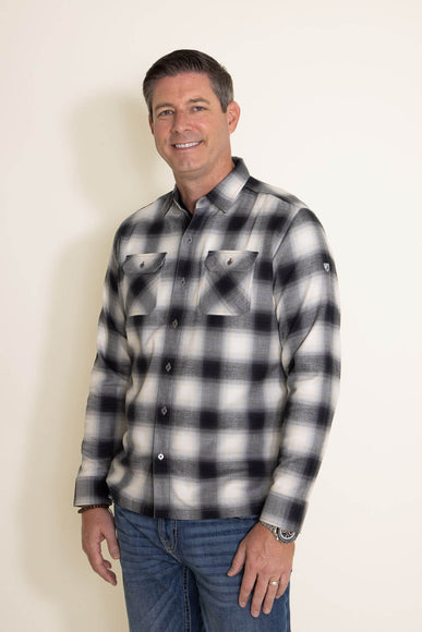 Dillingr Flannel Shirt for Men in Black/White