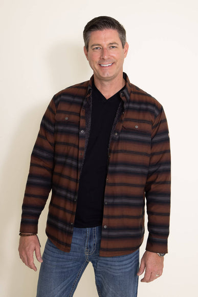 Kuhl Joyrydr Shirt Jacket for Men in Hickory Brown