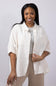 La Miel Gauze Button Down Shirt for Women in Soy Latte