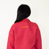 La Miel Two Tone Thermal Shacket for Women in Orange