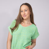 La Miel V-Neck Sweater for Women in Green