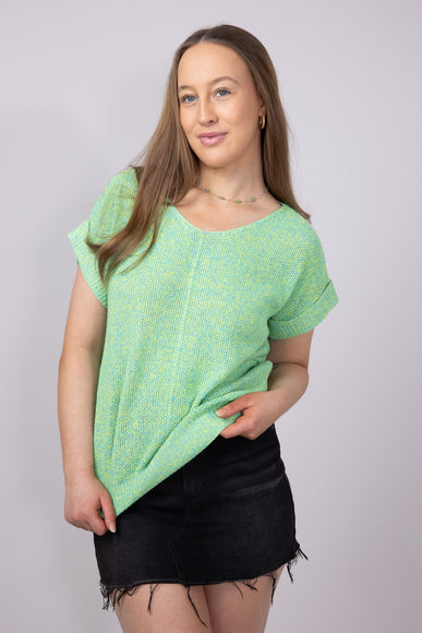 La Miel V-Neck Sweater for Women in Green