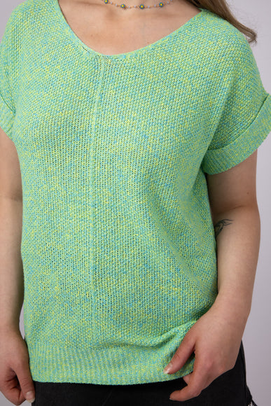 La Miel V-Neck Sweater for Women in Green