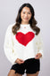 Heart Sweater for Women in White