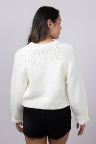 Heart Sweater for Women in White