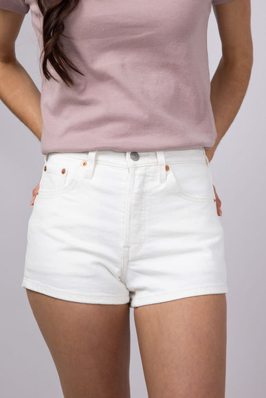 Levi’s 501 Original Blank Spot Denim Shorts for Women in White