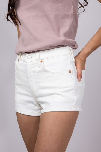 Levi’s 501 Original Blank Spot Denim Shorts for Women in White