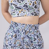 Local Girl High Waisted Volley Shorts for Women in Dark Grey Camo