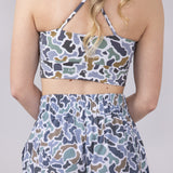 Local Girl High Waisted Volley Shorts for Women in Dark Grey Camo