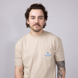 Local Boy Migrating T-Shirt for Men in Latte 