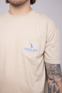 Local Boy Migrating T-Shirt for Men in Latte 