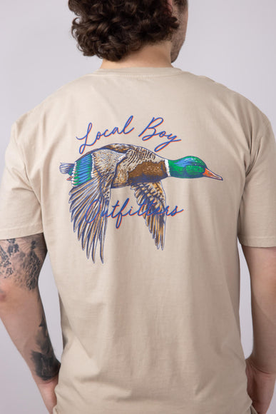 Local Boy Migrating T-Shirt for Men in Latte 