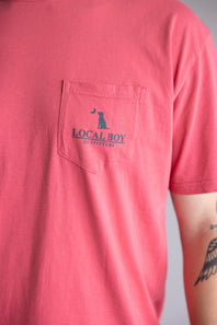 Local Boy Antler Retrieve Tee for Men in Brick Red