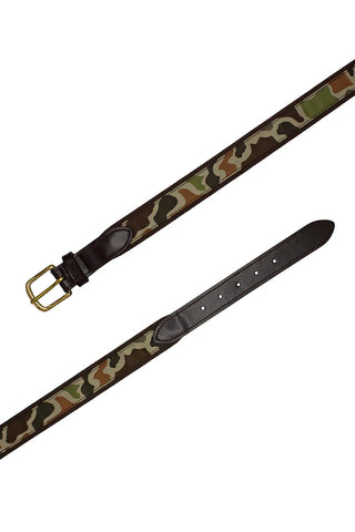 Local Boy Ribbon Camo Belt for Men in Green