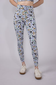 Local Girl Seamed Leggings for Women in Dark Grey Camo