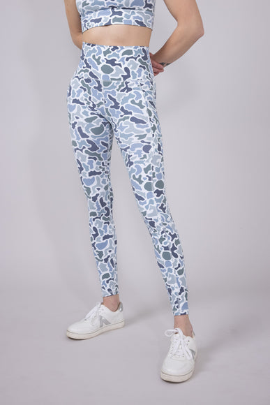 Local Girl Seamed Leggings for Women in Light Grey Camo | L5160002-LCC