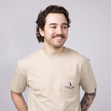 Local Boy Banquet T-Shirt for Men in Latte