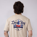 Local Boy Banquet T-Shirt for Men in Latte