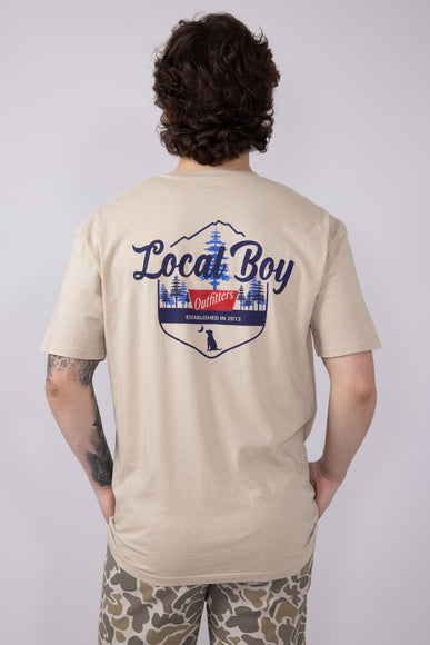Local Boy Banquet T-Shirt for Men in Latte