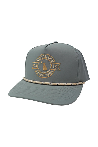 Local Boy Youth Banner High Crown Rope Hat for Boys in Grey