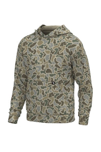youth sized camo hoodie on white background