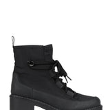 Los Cabos Taya Lace Up Lug Booties for Women in Black