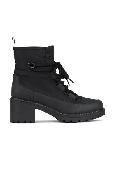 Los Cabos Taya Lace Up Lug Booties for Women in Black
