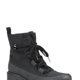 Los Cabos Taya Lace Up Lug Booties for Women in Black