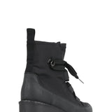 Los Cabos Taya Lace Up Lug Booties for Women in Black