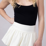 Scuba Knit Bubble Mini Skirt for Women in White