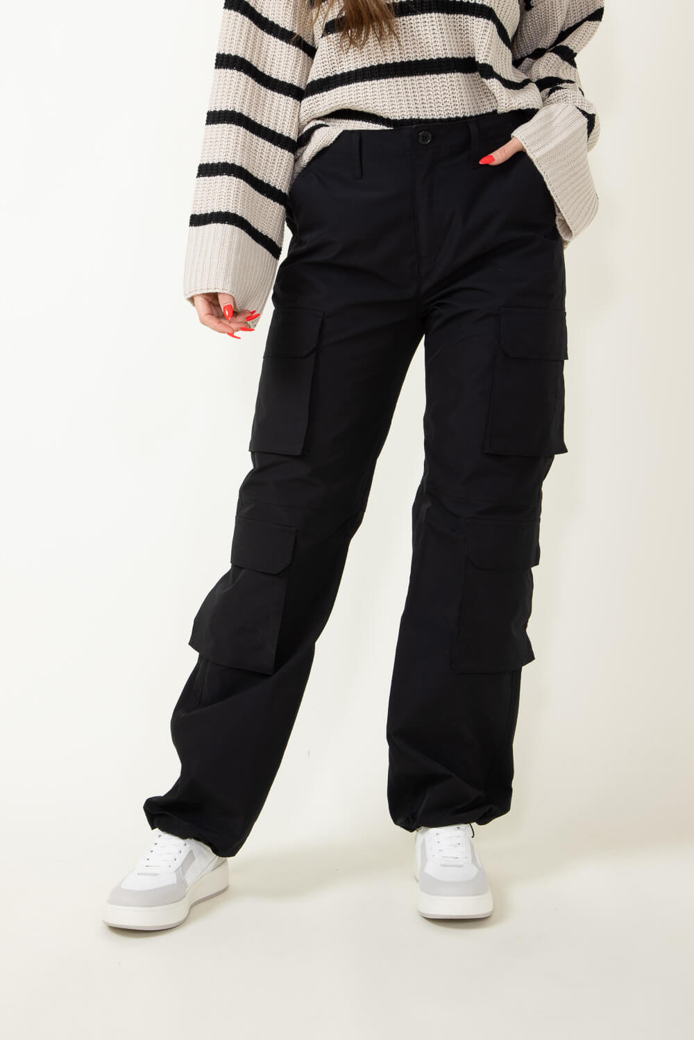 Baggy Cargo Pants - Black