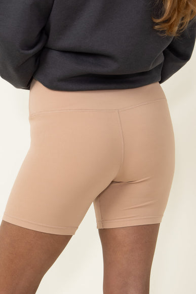 Love Tree Biker Shorts for Women in Taupe 