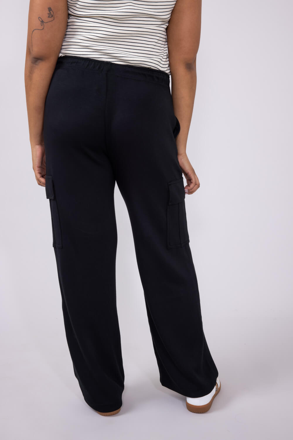 Love Tree Cargo Super Soft Lounge Pants for Women in Black