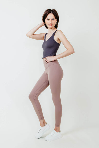 Love Tree Contour Leggings for Women in Pink Clay