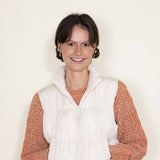 Love Tree Cropped Puffer Vest for Women in Cream