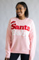 Santa Baby Sweater for Women in Light Pink