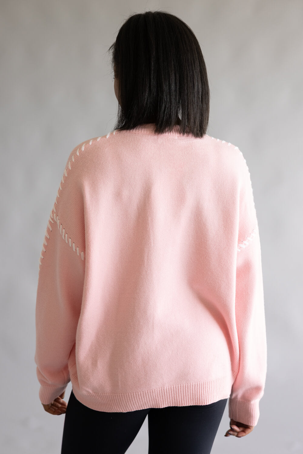 Santa Baby Sweater for Women in Light Pink