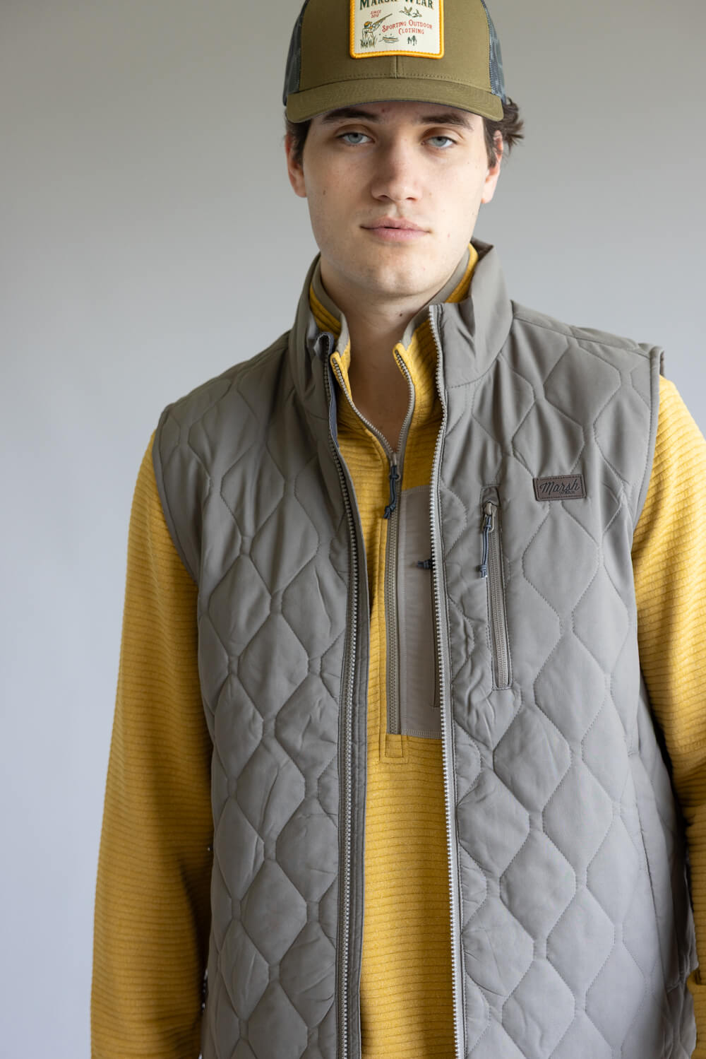 Marsh Wear Barnwell Puff Vest for Men in Rock