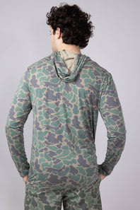 Marsh Wear Buxton Tech Hoodie for Men in Green Mallard Camo 