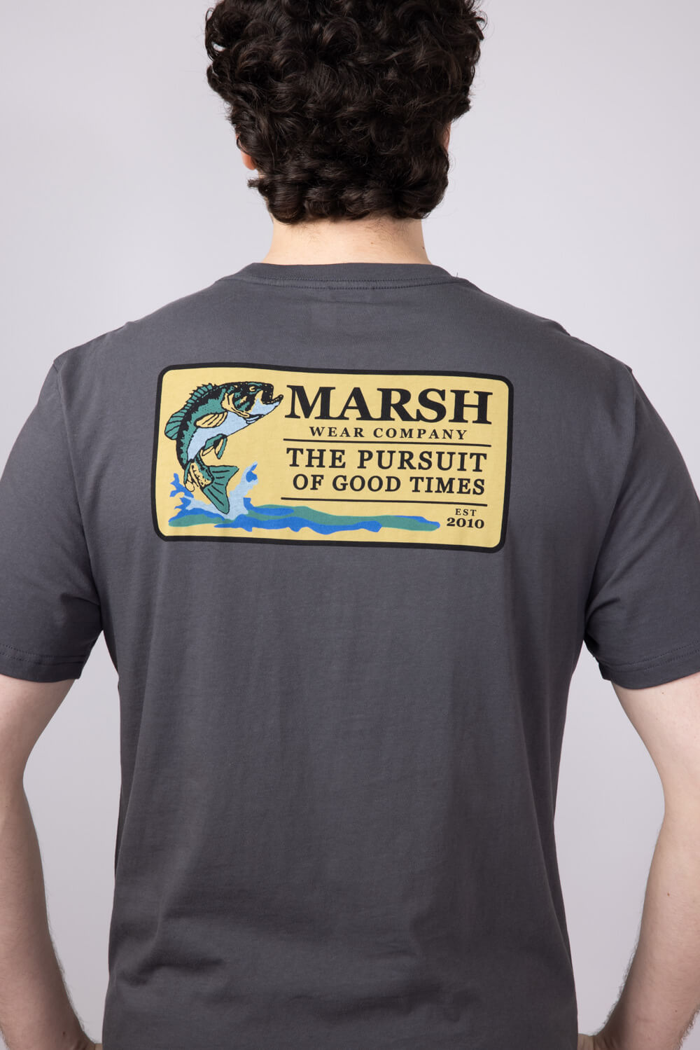 Marsh Wear Clutch Fish T-Shirt for Men in Ash