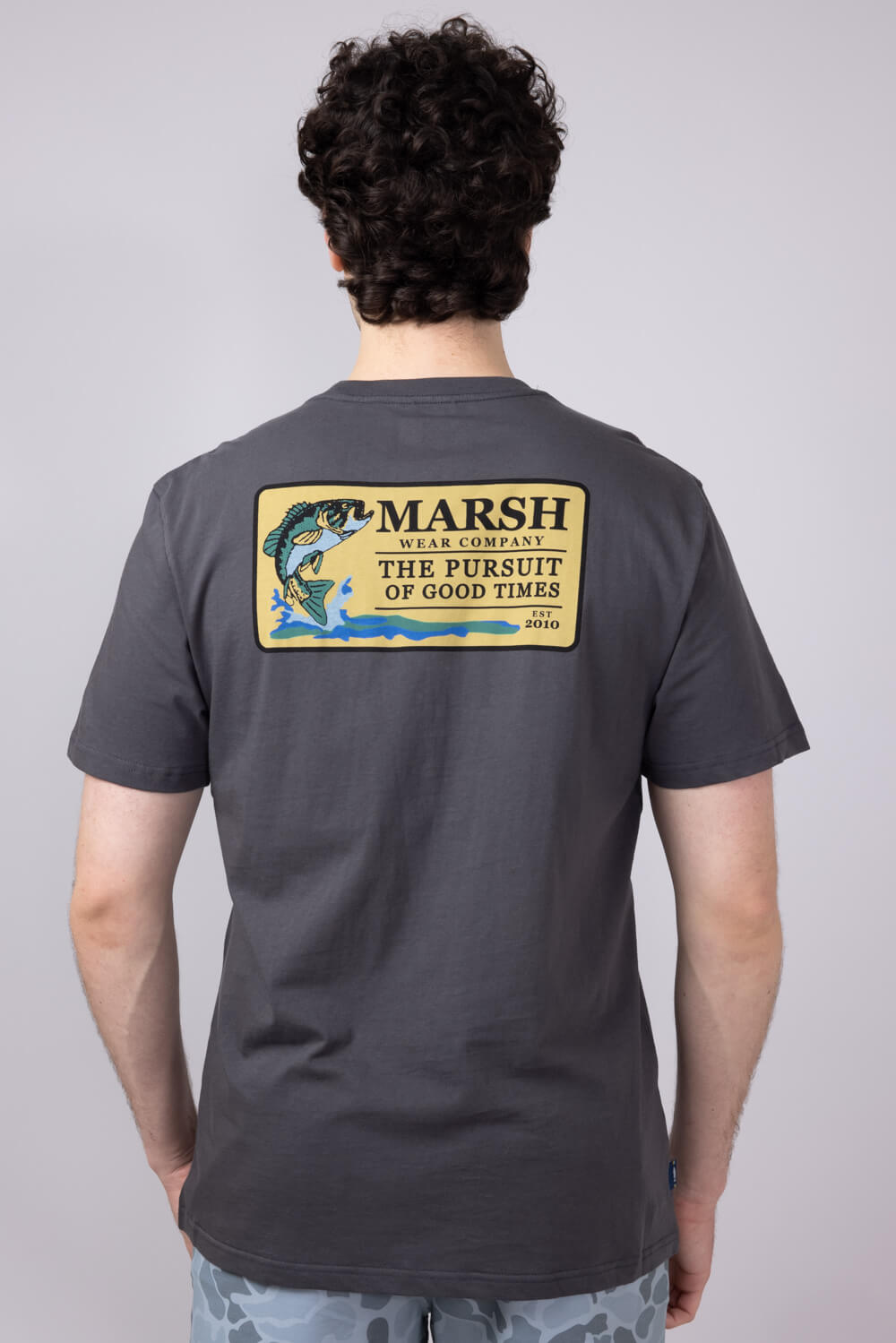 Marsh Wear Clutch Fish T-Shirt for Men in Ash