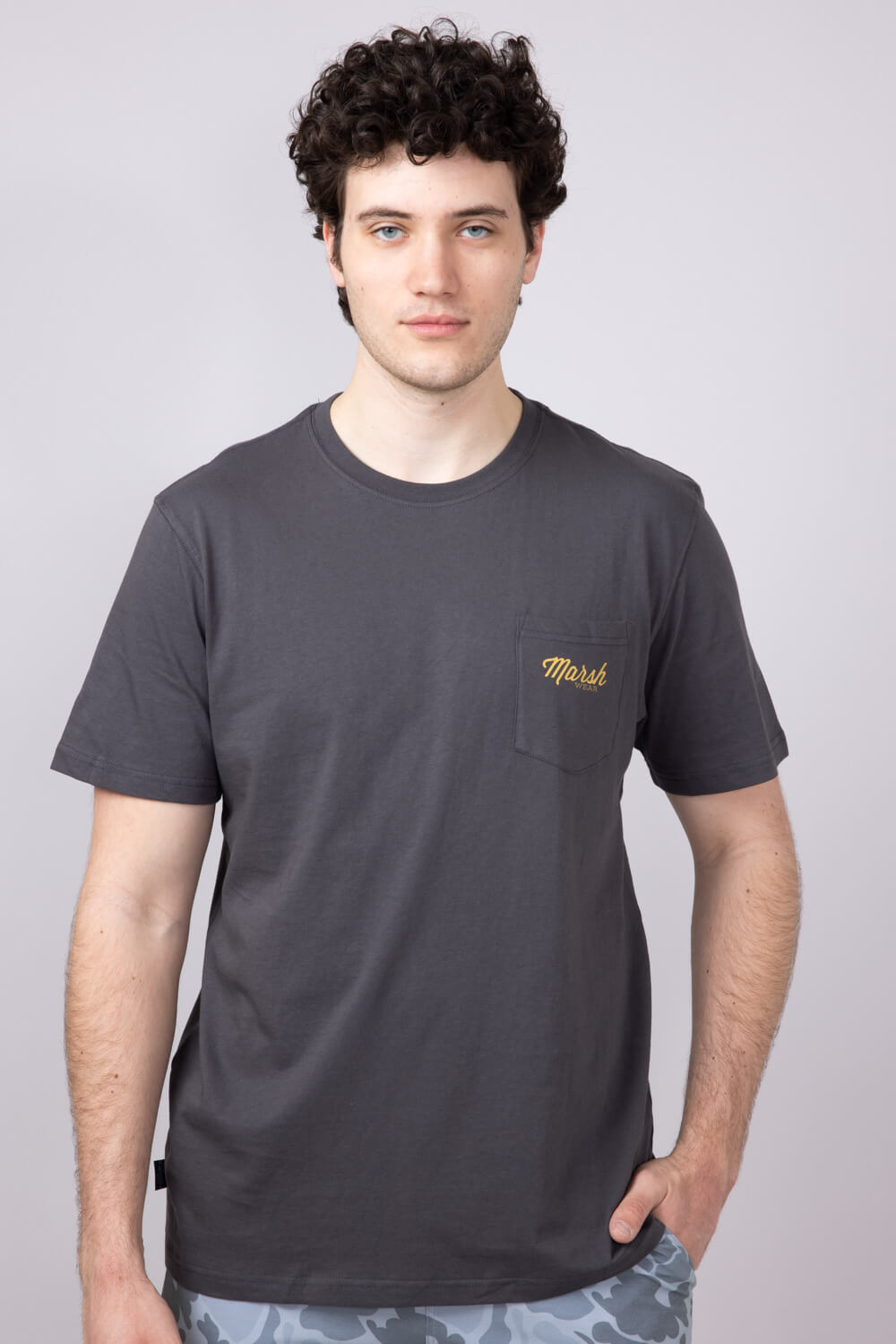 Marsh Wear Clutch Fish T-Shirt for Men in Ash