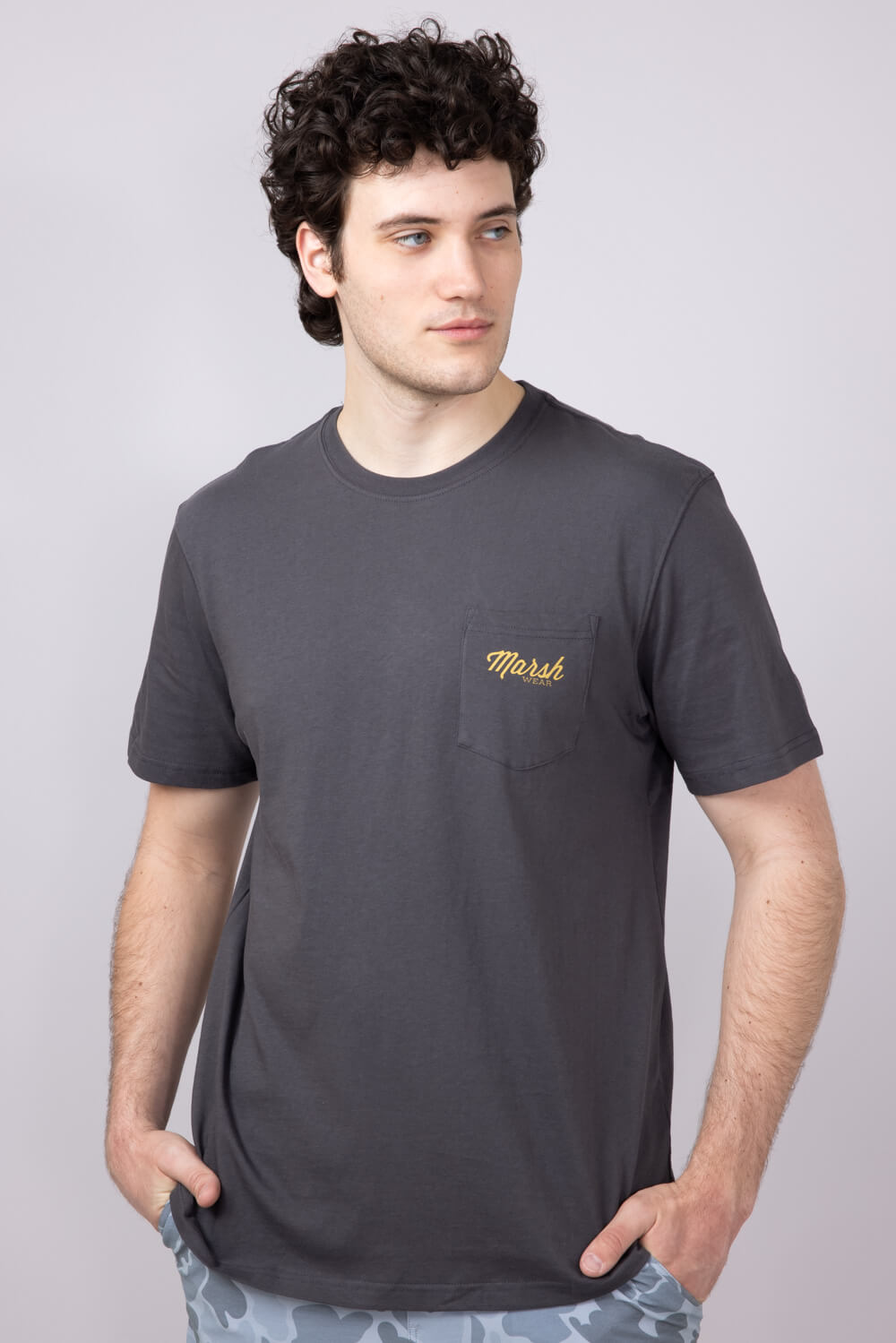 Marsh Wear Clutch Fish T-Shirt for Men in Ash