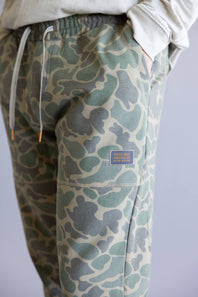Marsh Wear Fireside Fleece Pants for Men in Green Mallard Camo 