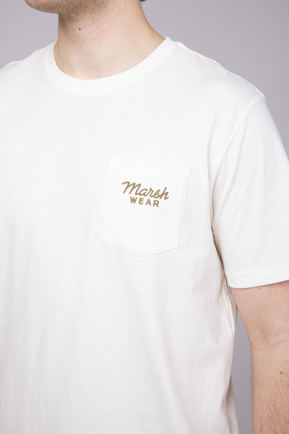 Marsh Wear Release Fish T-Shirt for Men in Vintage White