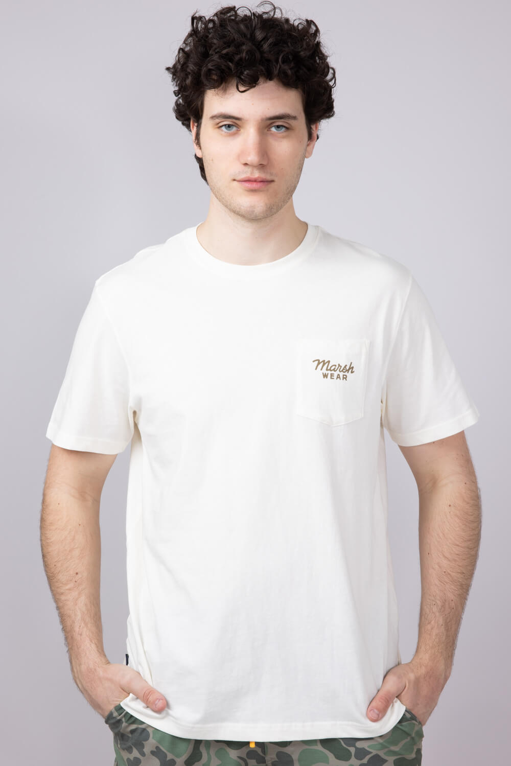 Marsh Wear Release Fish T-Shirt for Men in Vintage White