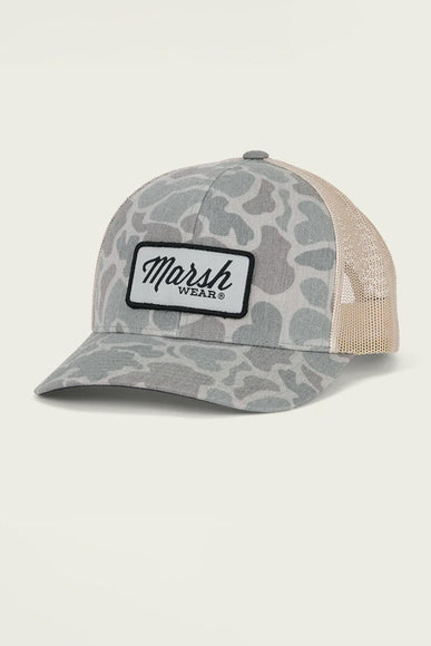 Marsh Wear Camo Script Hat for Trucker Men in Green