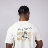 Marsh Wear Stay Awhile Raccoon T-Shirt for Men in White
