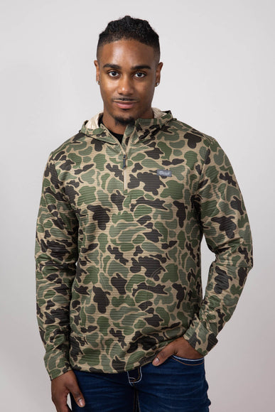 Marsh Wear Sullivan Hagood Tech Hoodie for Men in Green Mallard Camo