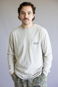 Marsh Wear Red Catch Long Sleeve Shirt for Men in Stone